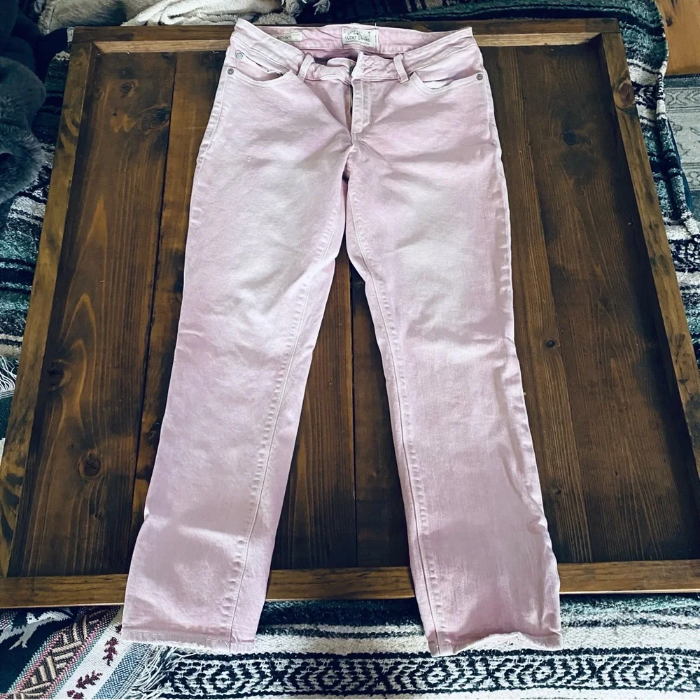 Lucky Brand pink straight leg denim jeans